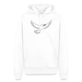 Paix de la colombe - Sweat à capuche Premium bio Homme - blanc - Devant - Nico (187cm)