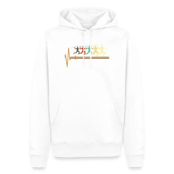 Speerwurf-Athlet Leichtathlet UK - Männer Premium Bio Hoodie - Weiß - Vorne - Nico (187cm)