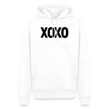 Niedliches Dackel XOXO Hundeliebesdesign - Männer Premium Bio Hoodie - Weiß - Vorne - Nico (187cm)