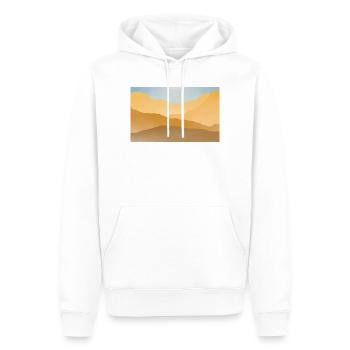 Sommets dorés au lever du soleil - Sweat à capuche Premium bio Homme - blanc - Devant - Nico (187cm)
