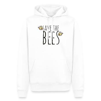 Conservation des abeilles Save the Bees - Sweat à capuche Premium bio Homme - blanc - Devant - Nico (187cm)