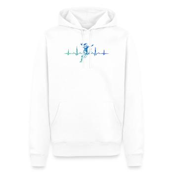 Handball Vibes für Handball fuer Frauen - Männer Premium Bio Hoodie - Weiß - Vorne - Nico (187cm)