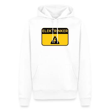 Elektrinker – Lustiges Wortspiel Elektriker Bier - Männer Premium Bio Hoodie - Weiß - Vorne - Nico (187cm)