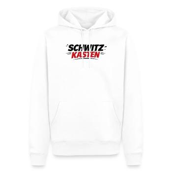 Prise de tête – Drôle de t-shirt à jeux de mots fitness - Sweat à capuche Premium bio Homme - blanc - Devant - Nico (187cm)