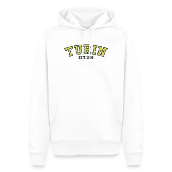 Turin Est. 1996 - Men’s Premium Organic Hoodie - white - Front - Nico (187cm)