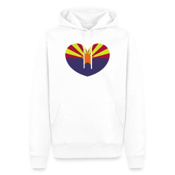Arizona-Herzflagge - Männer Premium Bio Hoodie - Weiß - Vorne - Nico (187cm)