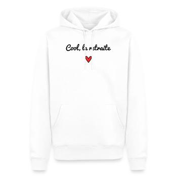 RETRAITE. RETRAITE. RETRAITEE. RETRAITE - Sweat à capuche Premium bio Homme - blanc - Devant - Nico (187cm)