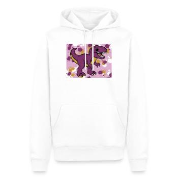 Allosaurus Dino - Männer Premium Bio Hoodie - Weiß - Vorne - Nico (187cm)