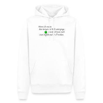 Si je le savais - Sweat à capuche Premium bio Homme - blanc - Devant - Nico (187cm)