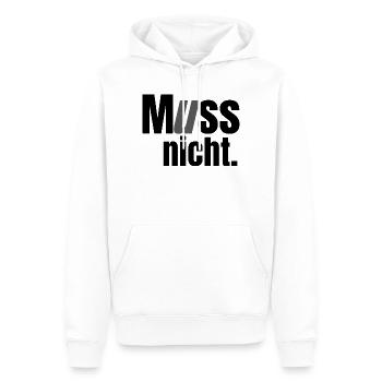 It doesn't have to be - Men’s Premium Organic Hoodie - white - Front - Nico (187cm)
