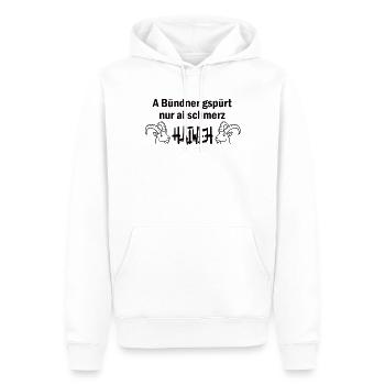 Les Grisons ne se sentent que des sentiments de schéma - Sweat à capuche Premium bio Homme - blanc - Devant - Nico (187cm)