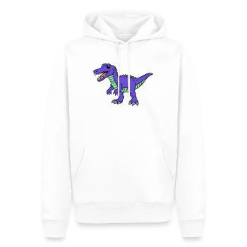 Dino - Männer Premium Bio Hoodie - Weiß - Vorne - Nico (187cm)