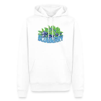 BLUEBERRY - Männer Premium Bio Hoodie - Weiß - Vorne - Nico (187cm)