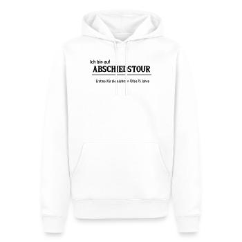 Tournée d’adieu - Sweat à capuche Premium bio Homme - blanc - Devant - Nico (187cm)
