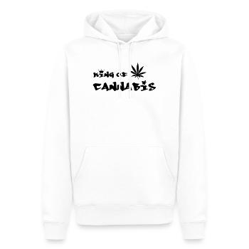 Der König des Cannabis - Männer Premium Bio Hoodie - Weiß - Vorne - Nico (187cm)