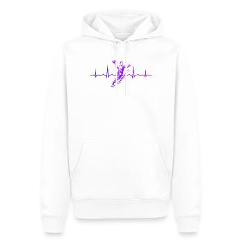 Message clair de handball pour hommes - Sweat à capuche Premium bio Homme - blanc - Devant - Nico (187cm)