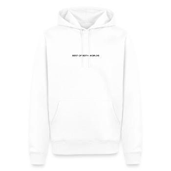 Best of Both Worlds Typografie - Männer Premium Bio Hoodie - Weiß - Vorne - Nico (187cm)