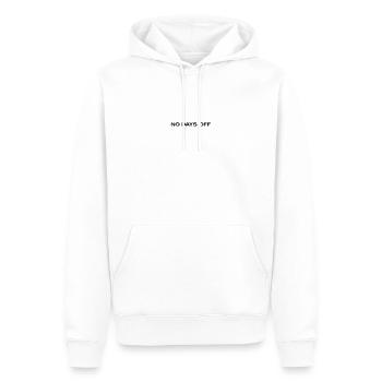 No Days Off Text Design - Men’s Premium Organic Hoodie - white - Front - Nico (187cm)