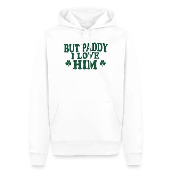 Irischer Charme, aber Paddy, ich liebe ihn. - Männer Premium Bio Hoodie - Weiß - Vorne - Nico (187cm)