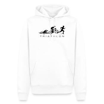 Triathlon Sport Triathlete - Sweat à capuche Premium bio Homme - blanc - Devant - Nico (187cm)