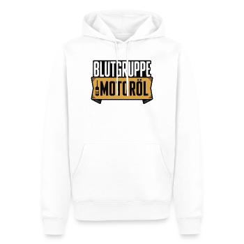 Groupe sanguin : conception du tournevis à huile moteur - Sweat à capuche Premium bio Homme - blanc - Devant - Nico (187cm)