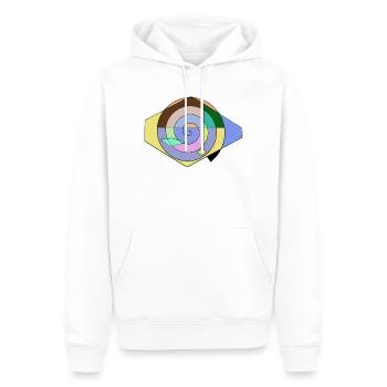 Spiral Color Fun Geometry - Men’s Premium Organic Hoodie - white - Front - Nico (187cm)