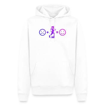 Conception de la course à puissance de course - Sweat à capuche Premium bio Homme - blanc - Devant - Nico (187cm)