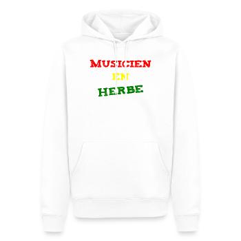 ANGEHENDER MUSIKER! (Reggae, Ska, Dub) - Männer Premium Bio Hoodie - Weiß - Vorne - Nico (187cm)