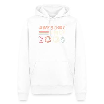 Design de la ligne Rétro Anniversary 2006 - Sweat à capuche Premium bio Homme - blanc - Devant - Nico (187cm)