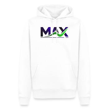T-shirt du logo dégradé d’ondes MAX - Sweat à capuche Premium bio Homme - blanc - Devant - Nico (187cm)