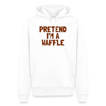 Petit-déjeuner d’Halloween : Je fais semblant d’être un - Sweat à capuche Premium bio Homme - blanc - Devant - Nico (187cm)