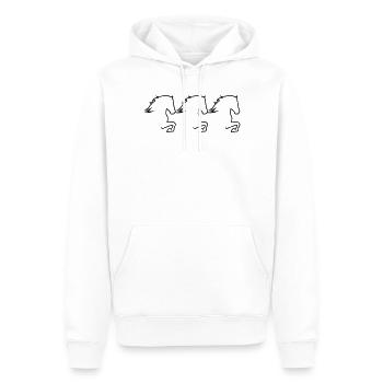 Tölter Trio - Männer Premium Bio Hoodie - Weiß - Vorne - Nico (187cm)