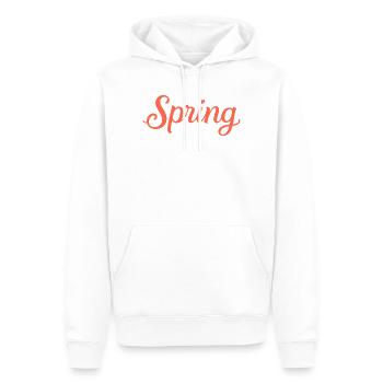 Lettrage printanier dans un style ludique - Sweat à capuche Premium bio Homme - blanc - Devant - Nico (187cm)