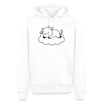 Sleeping Cow Cloud Dream Baby - Men’s Premium Organic Hoodie - white - Front - Nico (187cm)