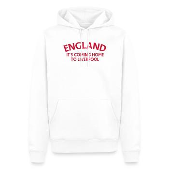 L’Angleterre Elle rentre à Liverpool - Sweat à capuche Premium bio Homme - blanc - Devant - Nico (187cm)