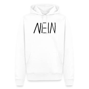 Non - Sweat à capuche Premium bio Homme - blanc - Devant - Nico (187cm)
