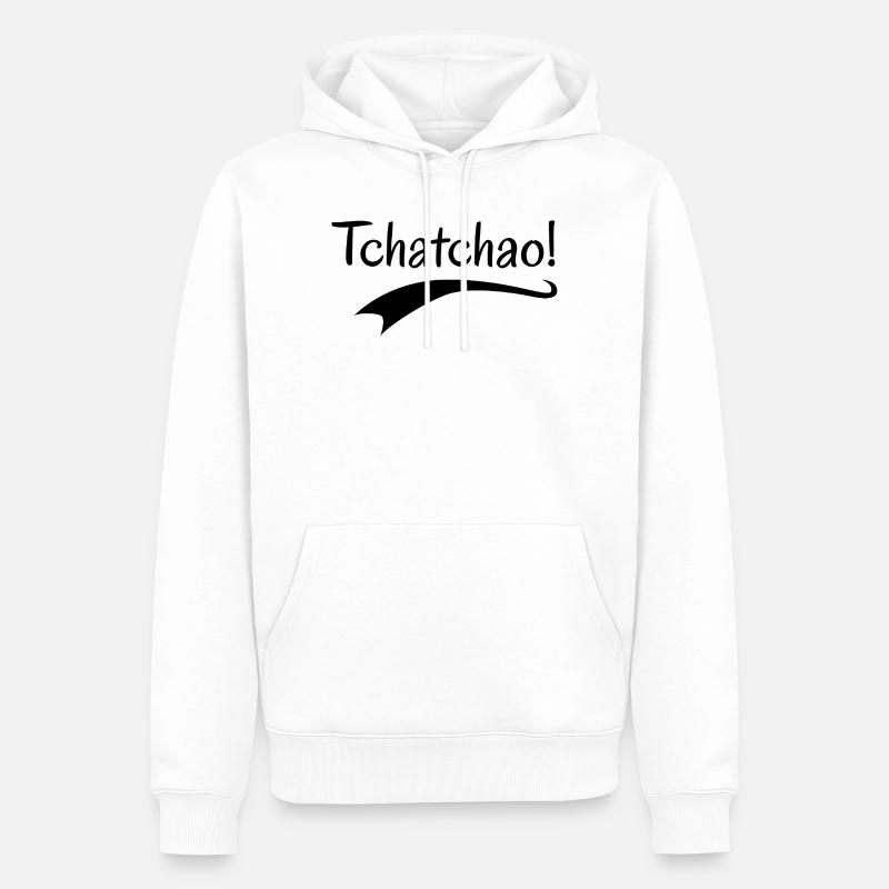 Tchatchao  - Sweat à capuche Premium bio Homme - blanc