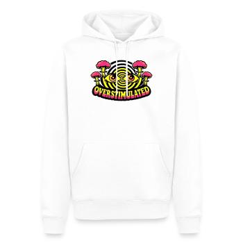Overstimulated Psychedelic Eyes - Männer Premium Bio Hoodie - Weiß - Vorne - Nico (187cm)