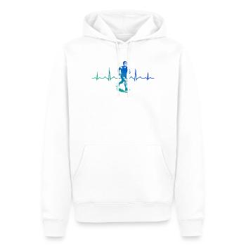 Design vintage de course pour la course - Sweat à capuche Premium bio Homme - blanc - Devant - Nico (187cm)