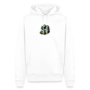 Graffiti-Katze Sprühkunst Neon - Männer Premium Bio Hoodie - Weiß - Vorne - Nico (187cm)