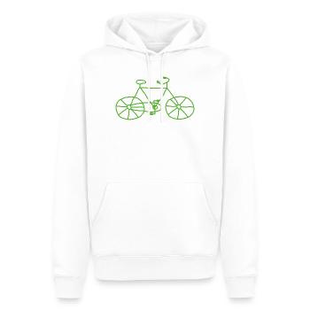 Fahrrad Skizze - Männer Premium Bio Hoodie - Weiß - Vorne - Nico (187cm)