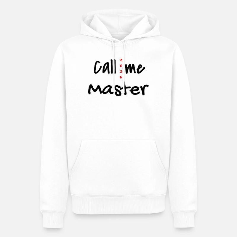 Master 2026 Diplôme - Sweat à capuche Premium bio Homme - blanc