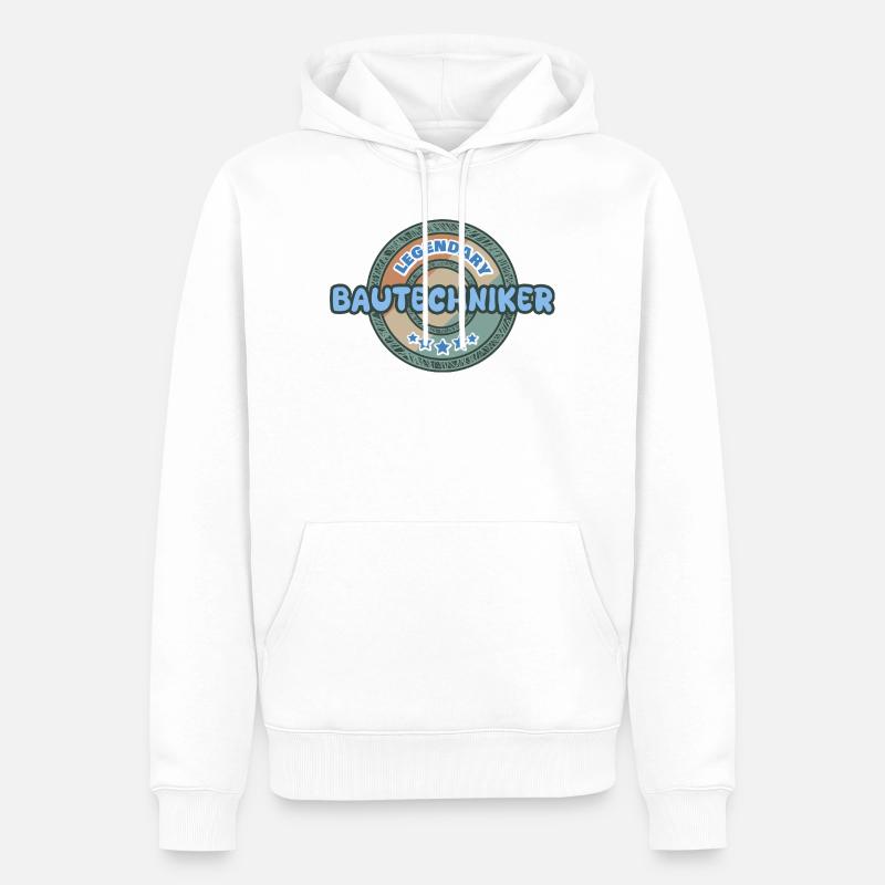Technicien en construction d’idées de cadeaux - Sweat à capuche Premium bio Homme - blanc