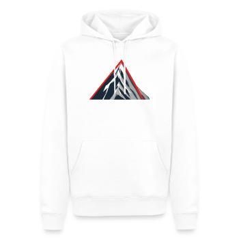 Montagnes minimales – Montagnes géométriques - Sweat à capuche Premium bio Homme - blanc - Devant - Nico (187cm)