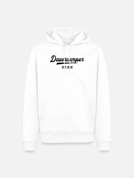 Dauercamper 2026 Camping Camper Dauercamping - Männer Premium Bio Hoodie - Weiß