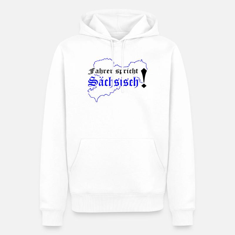 Dialecte saxon saxon de Saxe - Sweat à capuche Premium bio Homme - blanc