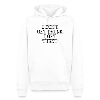 Ich werde nicht betrunken, ich werde total verrück - Männer Premium Bio Hoodie - Weiß - Vorne - Nico (187cm)