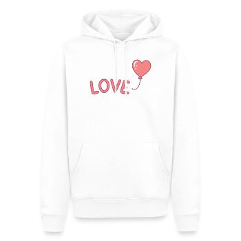 Pastell-Liebesballon-Illustration - Männer Premium Bio Hoodie - Weiß - Vorne - Nico (187cm)