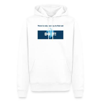 Do It! Eisberg Motivation - Männer Premium Bio Hoodie - Weiß - Vorne - Nico (187cm)