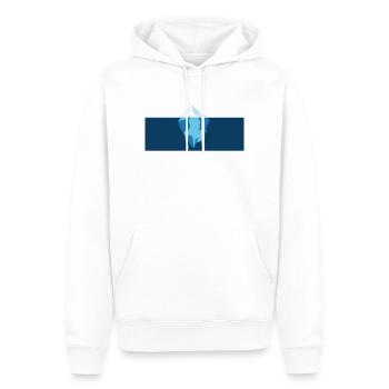 Eisberg Minimal Blau Design - Sweat à capuche Premium bio Homme - blanc - Devant - Nico (187cm)
